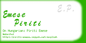 emese piriti business card